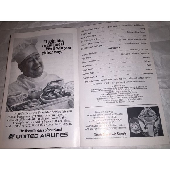 Broadway Cort Theatre PLAYBILL THE MAGIC SHOW Vintage 1970's Paperback - Picture 9 of 16